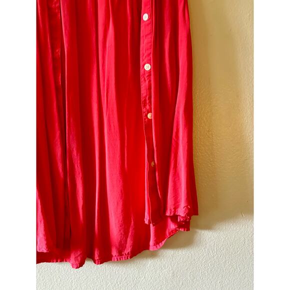 Coral Pink Gap Button Up Tank Top Blouse Extra Small XS - Picture 4 of 6
